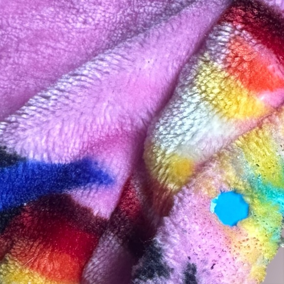 Baby Pink And Bright Colors Fleece Aztec Print Hoodie One Piece Footies - Picture 7 of 9